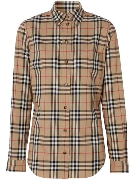 burberry check button down shirt|burberry designer button down shirts.